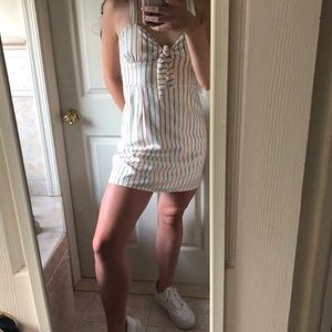 multi colored striped dress from pacsun